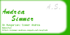 andrea simmer business card